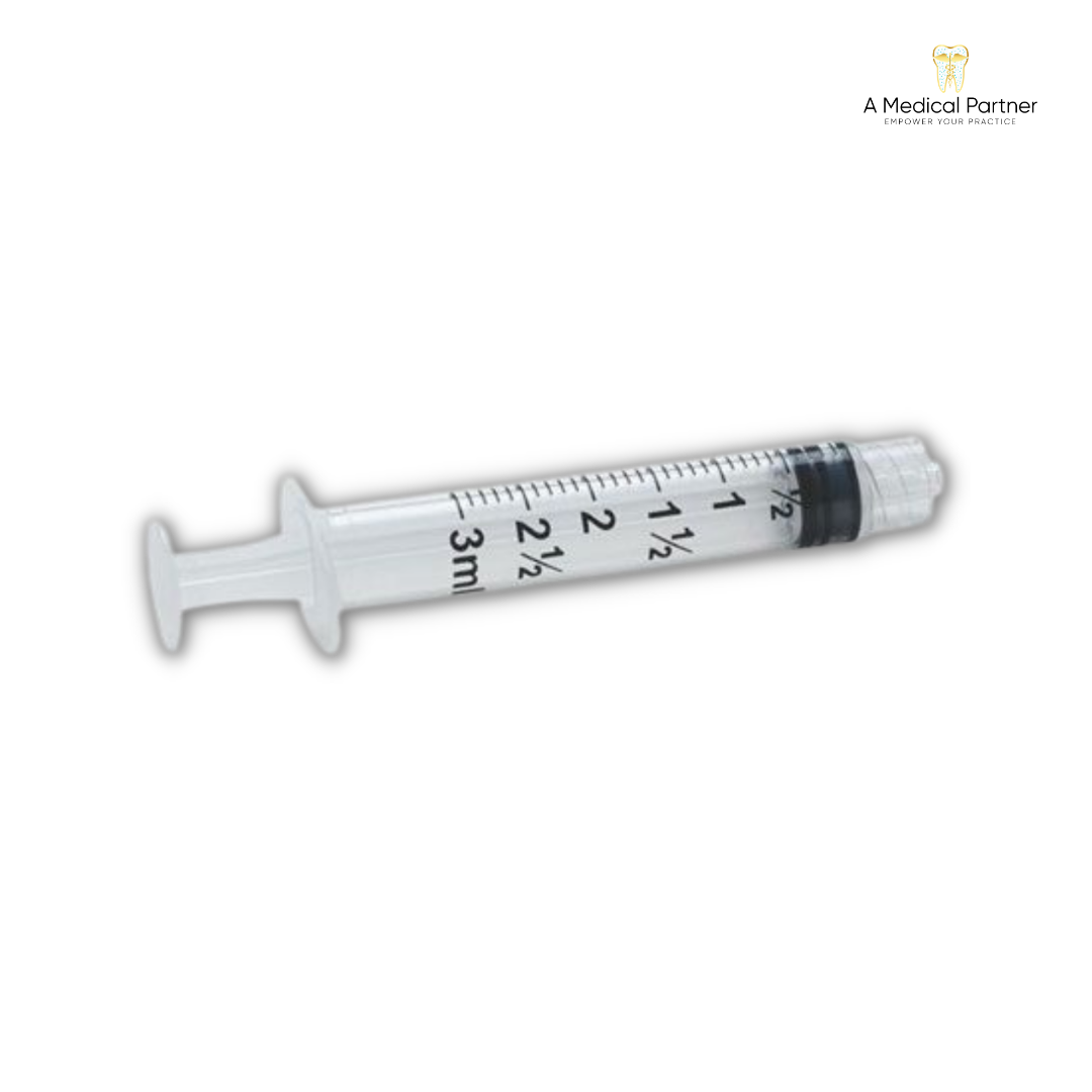 Syringe Only 3ml Luer Lock Latex-Free Sterile - Case of 100