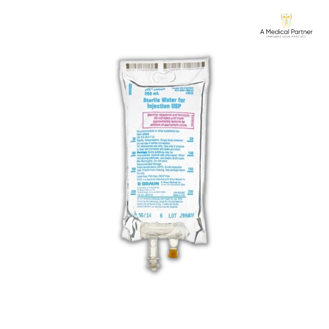 Sterile Water Solution 250ml Bag - Case of 24