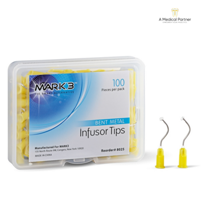 Infusor Tips Bent 19 Gage MARK3 - Pack of 100