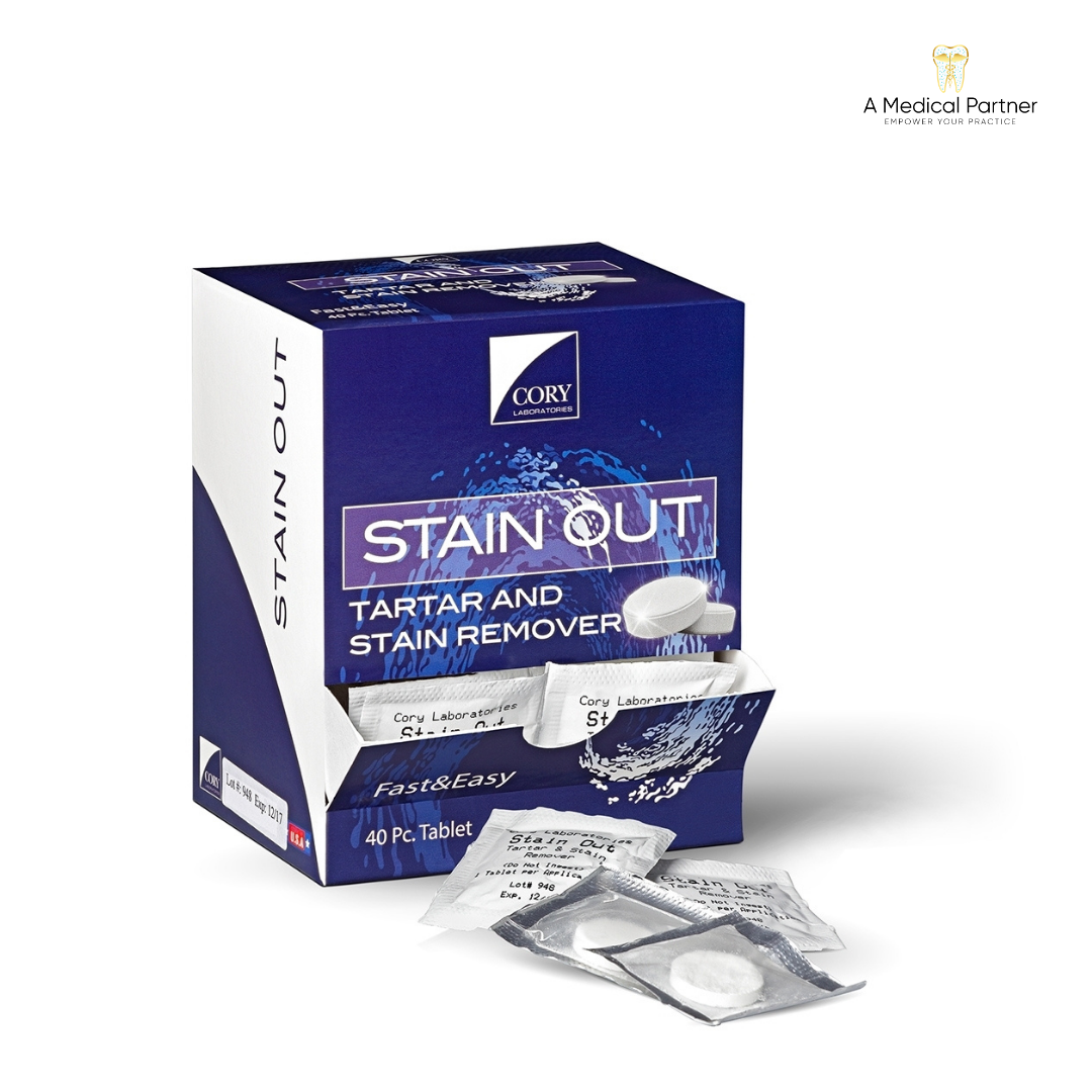 Stain Out - Tartar and Stain Remover Tablets Cory Labs - Box of 40 Case of 10