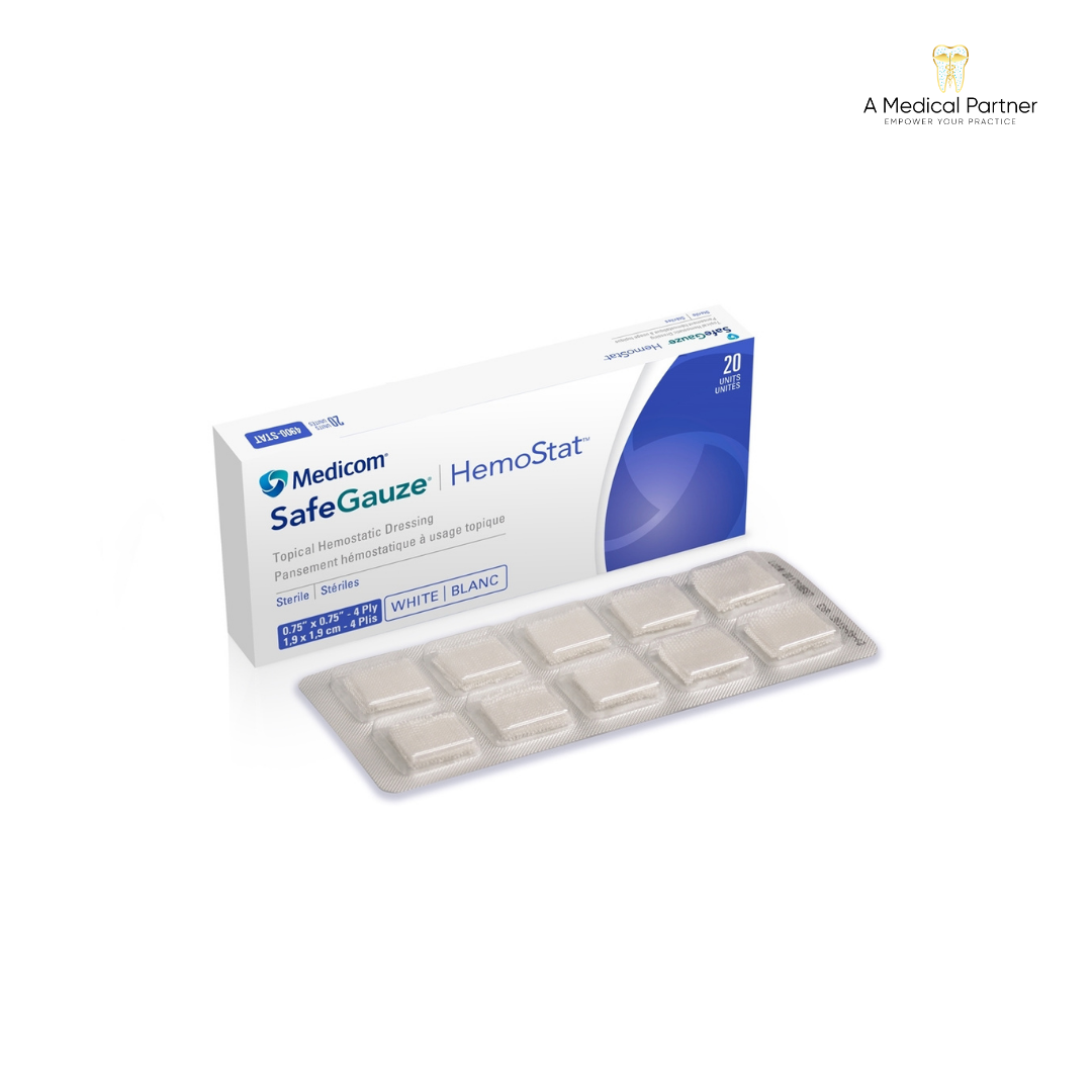 SafeGauze Hemostat Topical Hemostatic Dressing Box of 20 - Medicom