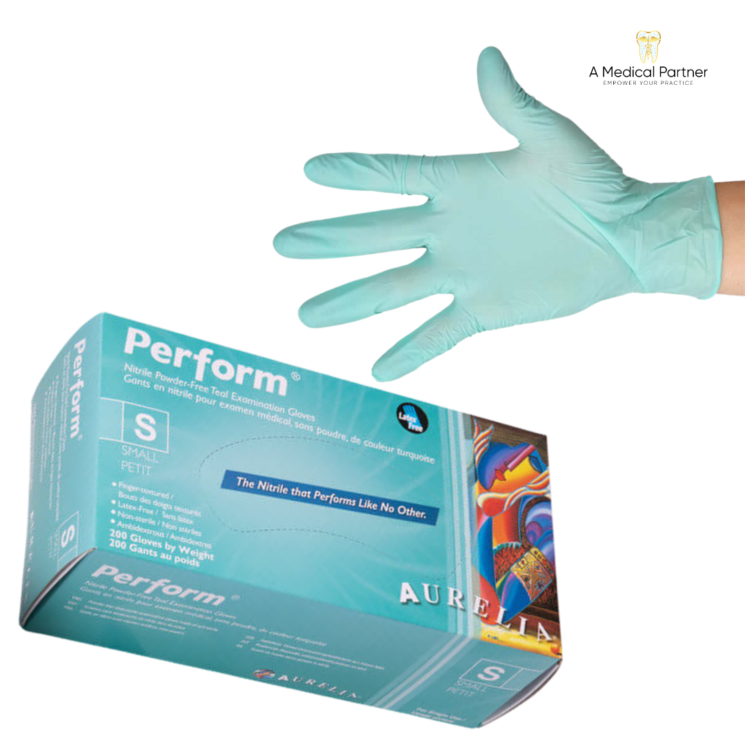 Aurelia Perform nitrile glove Teal Size Medium 200 Per Box Store