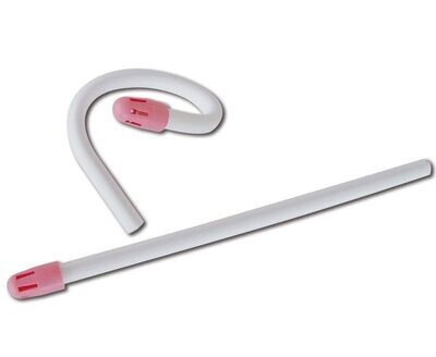 CROSSTEX, SALIVA EJECTORS, COMFORT PLUS, WHITE/PINK, BUBBLEGUM,100/BAG