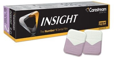 CARESTREAM, FILM, INSIGHT, IP-22, #2, PAPER PACKETS, DOUBLE FILM, 150/BOX