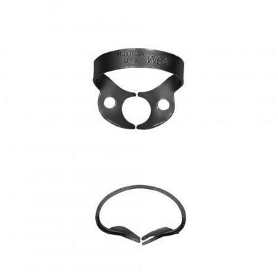 HU-FRIEDY, BLACK LINE, RUBBER DAM CLAMP, #W8A, SATIN STEEL