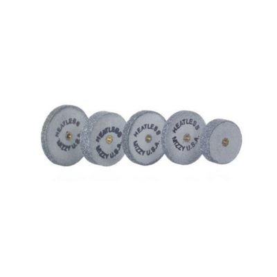 Mizzy Heatless Silicone Wheels, # 5, 7/8" x 1/8", Regular, Grey, 50/Pk, 6130500