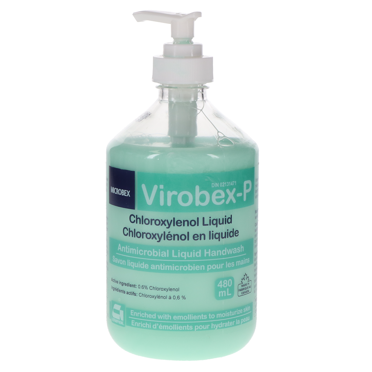 Microbex Virobex-P Antimicrobial Liquid Hand Wash, 480 ml, 1/Pk, G-VIRO-S