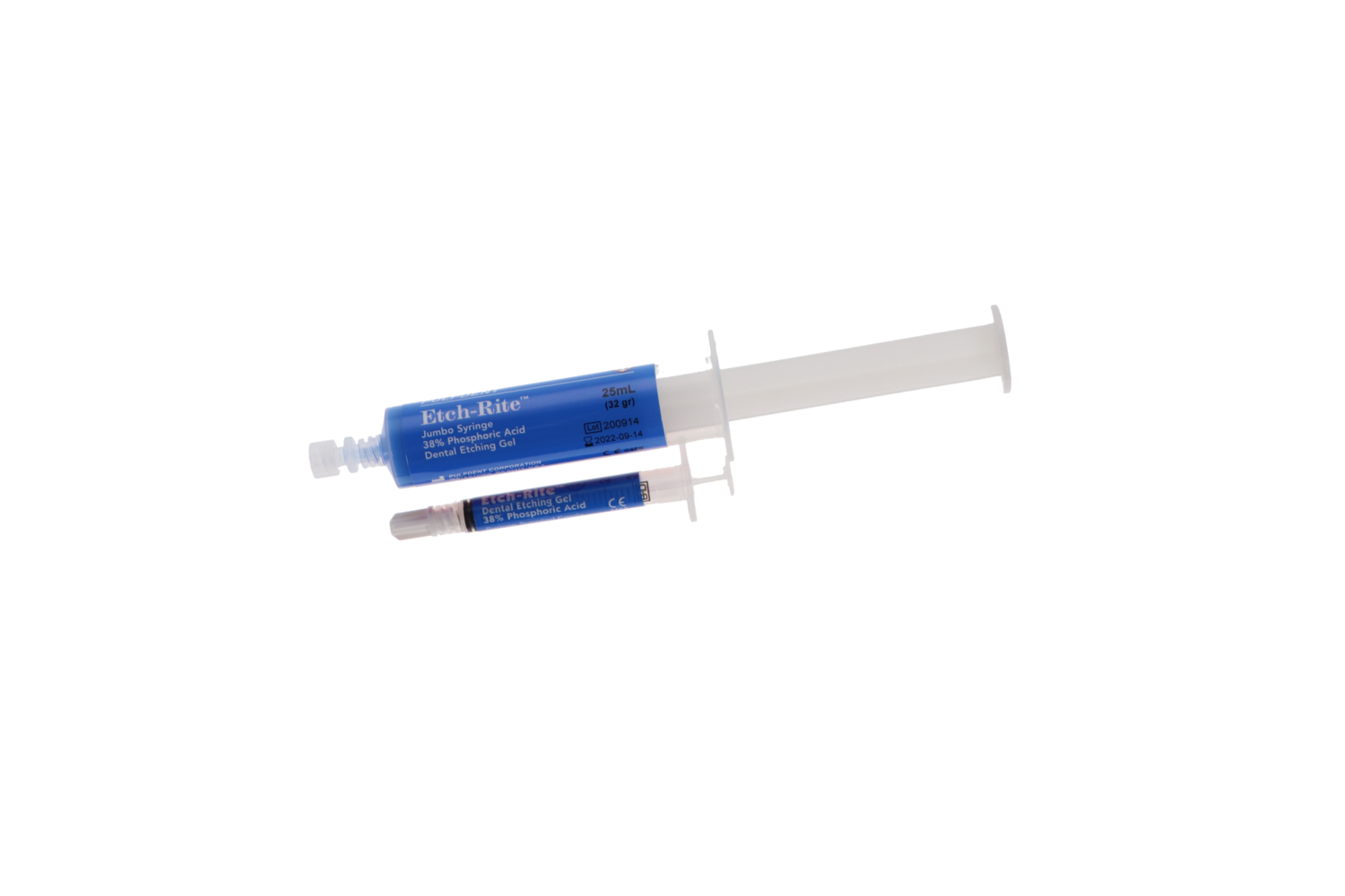 Etch-Rite Dental Etching Gel, 38% Phosphoric Acid, Jumbo Syringe Kit, 25 ml, 2/Pk, ET-50