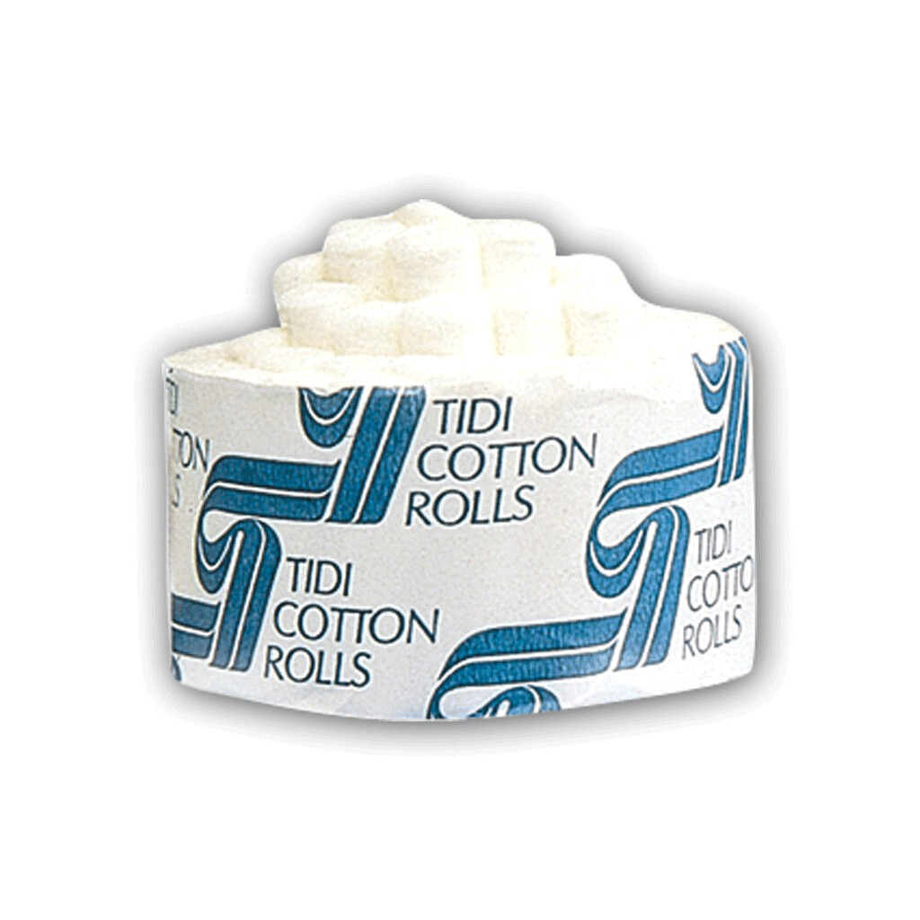 Cotton Rolls, Non-Sterile, # 2, Medium, 0.375" x 1.5", 2000/Pk, 919121