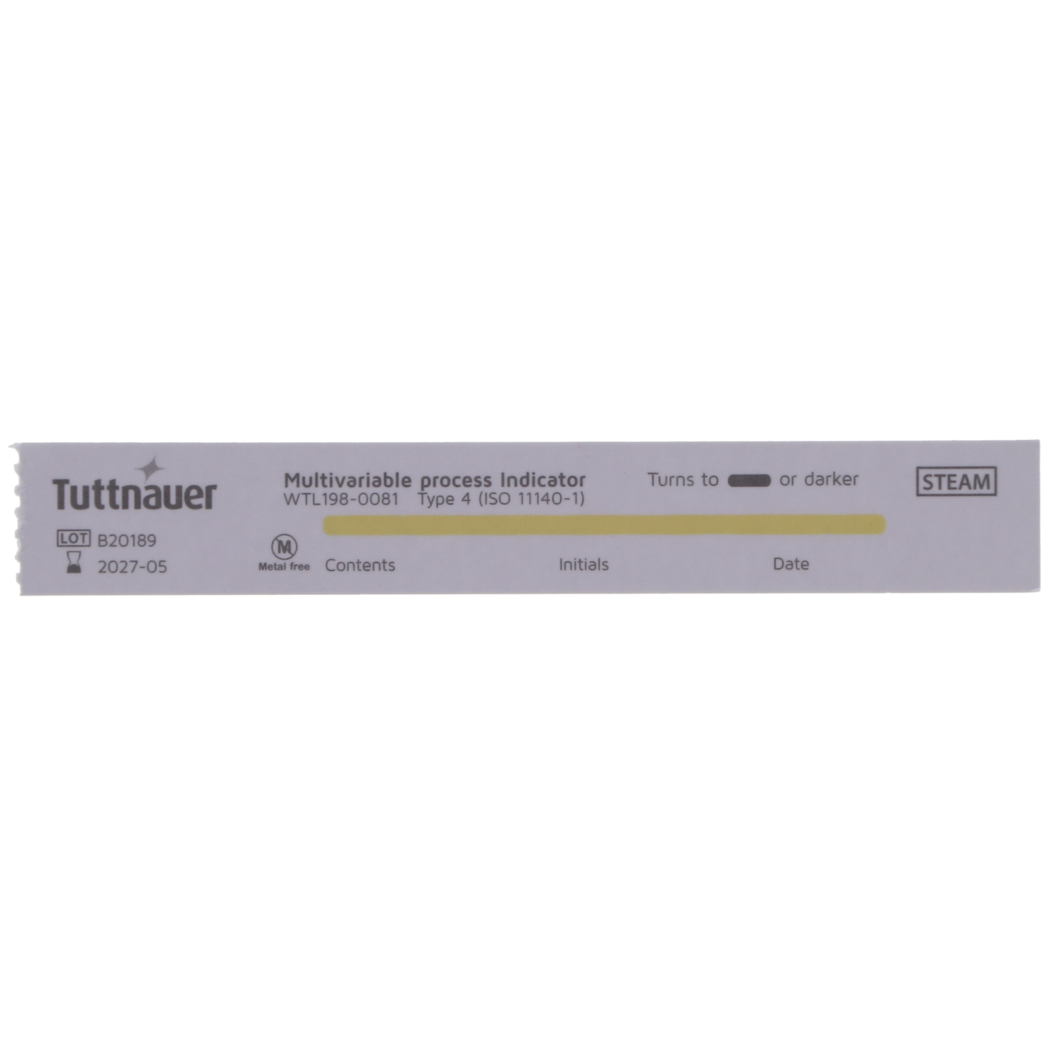 Chemical Multi-Variable Indicator Type-4, Class 4, 250 Double-Strips/Bag, WTL198-0081
