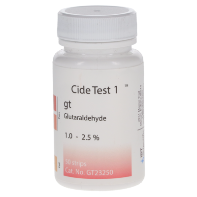 CideTest1 gt Glutaraldehyde Potency Test Strips 50/bottle, GT232-50