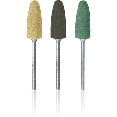 NTI Acrylic Polishers, HP, Intro Kit, Long Taper, # 100, 10 mm, Assorted, 6/Pk, P0006