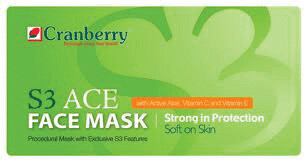 Cranberry S3 Ace Face Masks Lavender 50/Bx ASTM Level 2