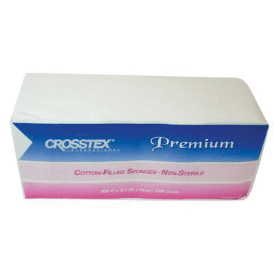 Premium Gauze Cotton-Filled Exodontia Sponges, Sterile, 8-Ply, 2" x 2", 5000/Pk, ESCC