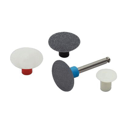 Poli-Pro Disc Composite Polishers, Refill, 5/16", Extra-Fine, Double-Sided Grit, White, 40/Pk