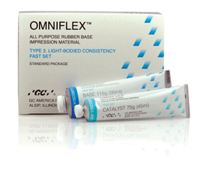 Omniflex All-Purpose Rubber-Base Impression Material, Bulk Package, Fast Set, 36 Sets/Case