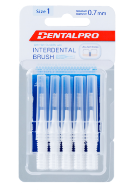 Interdental Brush I-Shaped Size 1 White 10/Pk