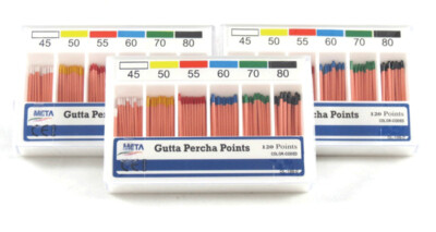 Dia-ISO GT Gutta-Percha Points, Non-Marked, Spillproof Pack, 0.06 Taper, # 25, Red, 60/Pk, 116-605
