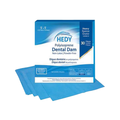 Hedy, Polyisoprene Dental Dam Blue 5X5 Medium, 30/Pk, 320DNB-5M