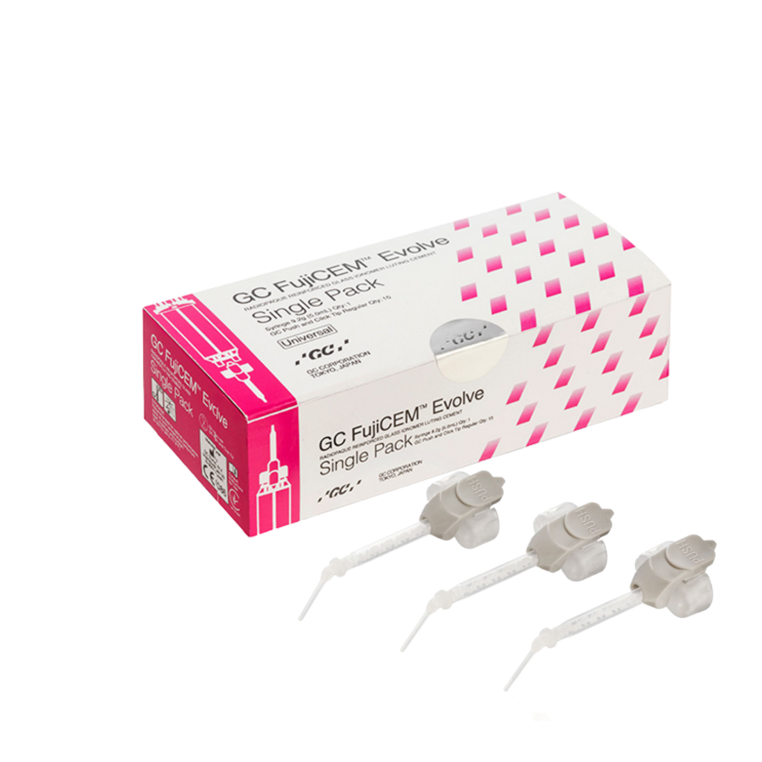 FujiCEM Evolve Luting Cement, Push and Click Endo Tips, 15/Pk