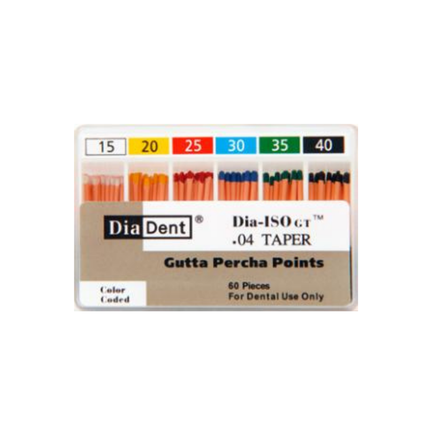 Dia-ISO GT Gutta-Percha Points, Non-Marked, Spillproof Pack, 0.04 Taper, # 35, Green, 60/Pk, 114-607