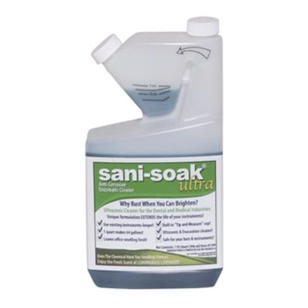 Sani-Soak Ultra Ultrasonic Cleaner, 32 oz, Lemongrass, 1/Pk