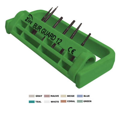 Aluminum Bur Block, FG, 15 Holes, Green, 1/Pk, AB300-1T