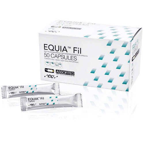 Equia Forte Fil Bulk-Fill Glass Hybrid Restorative, Light-Cure, Intro Kit, 0.14 ml, A3.5, 48/Pk