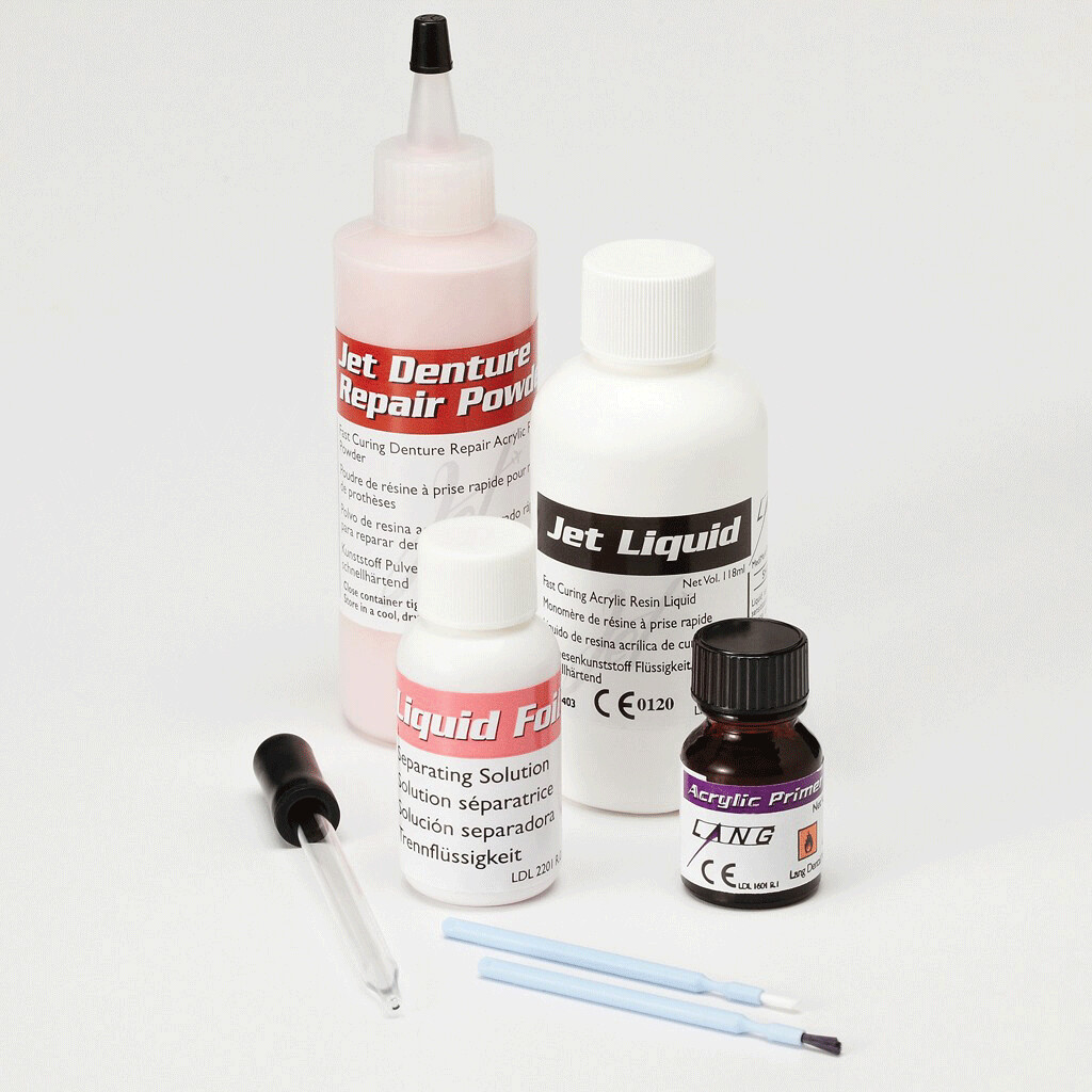 Jet Denture Repair Acrylic, Powder, 1 lb, Fibered Pink, 1/Pk
