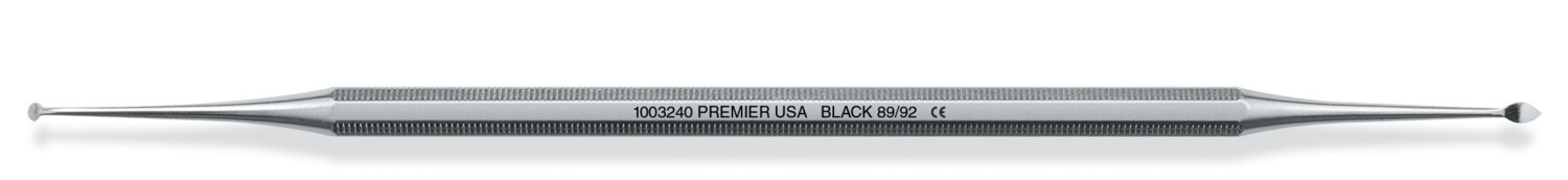 Black Cutting Instrument, Discoid-Cleoid Carver, Octagonal Handle, # 89/92, 1/Pk, 1003240