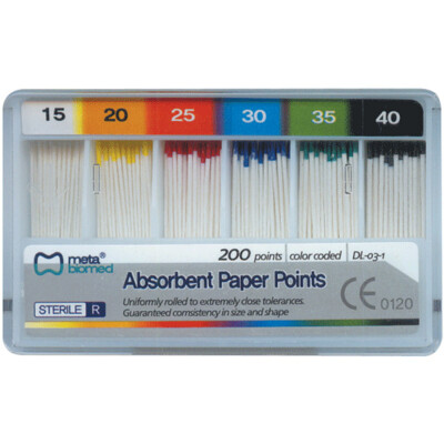 Absorbent Paper Points, Sterile, Bulk Pack, # 30, 0.02 Taper, 200/Pk