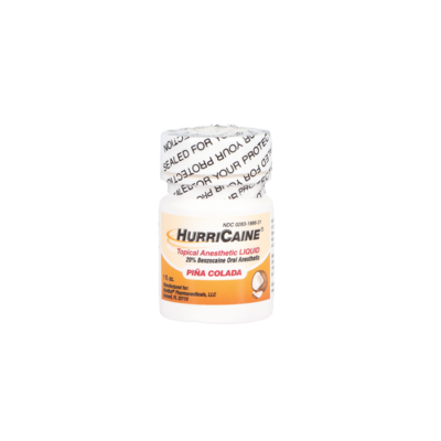 HurriCaine Topical Anesthetic Liquid, 1 oz/Jar, Piña Colada, 1/Pk, 0283-1886-31