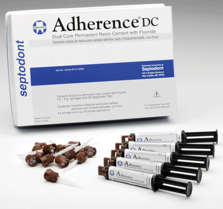 Adherence Resin Cement, Automix Syringe Refill, 4 g, Brown, 1/Pk