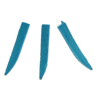 Contoured Wood Wedges Refill, 12 mm, Blue, 100/Pack, 95112