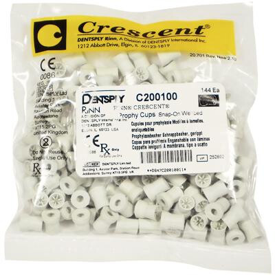 Crescent Disposable Prophy Brush, Right Angle, Standard, Stiff Horsehair, White, 144/Pk, C100210