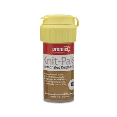 Knit-Pak+ Impregnated Knitted Cord, with AlCl3, # 2, 100", Orange, 1/Pk, 9007565