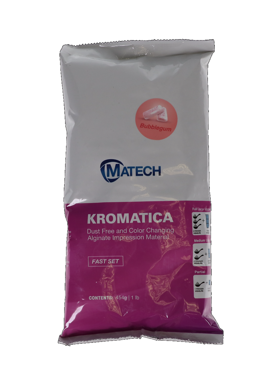 Kromatica Color-Changing Alginate Impression Material, Dust-Free, Fast Set, Pouch, 1 lb, Bubblegum, 1/Pk, 305-203