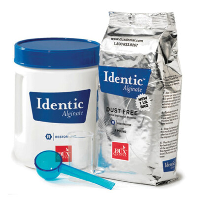 Identic Alginate Impression Material, Dustless, Regular Set, Pouch, 1 lb, Cinnamon, 1/Pk