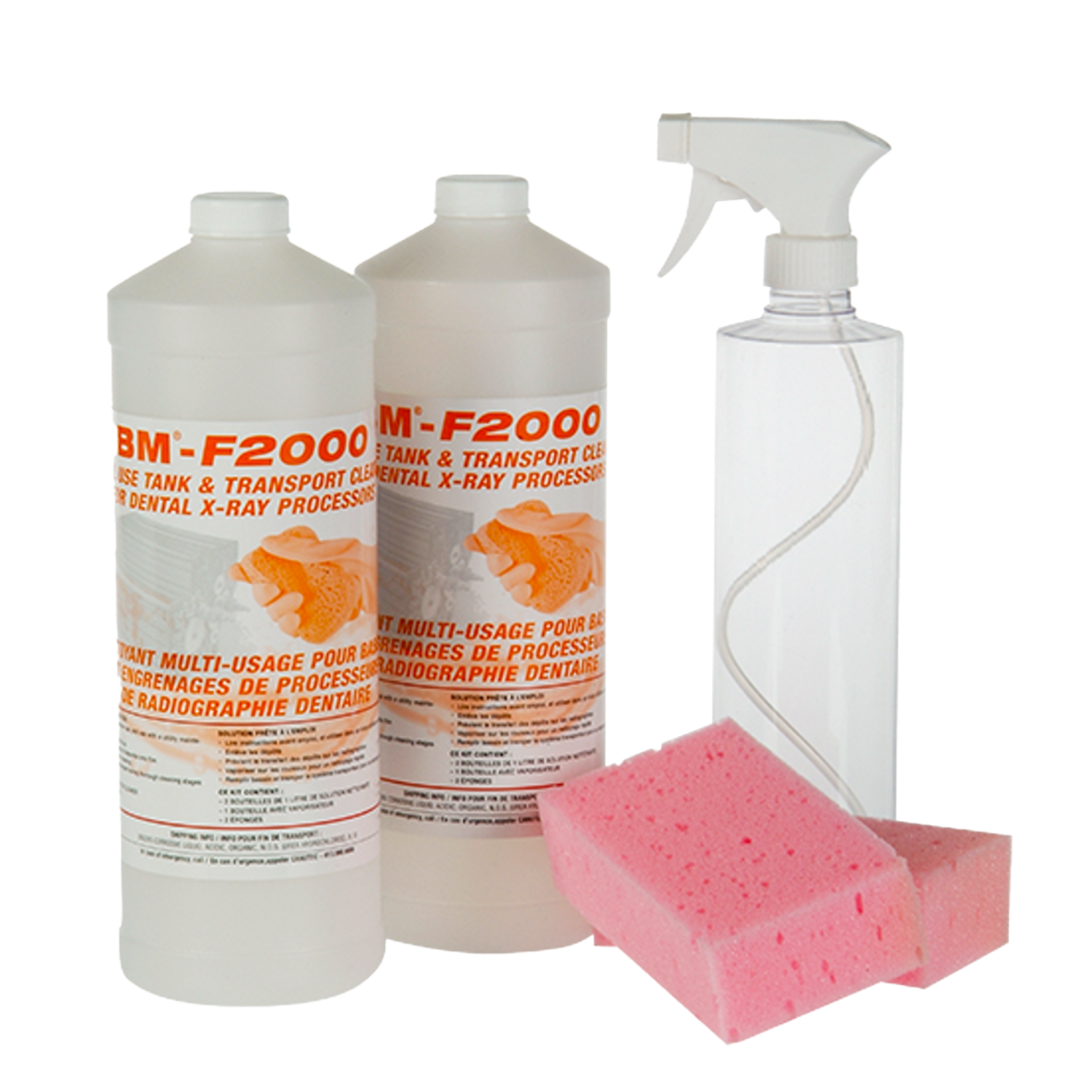BM-F2000 Cleaner kit for x-ray processors, 2 x 1 L