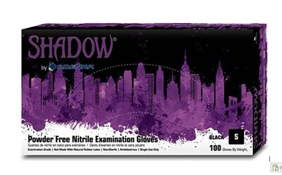 Adenna Shadow Nitrile Exam Gloves Small, Black Color, PF, SHD932-100