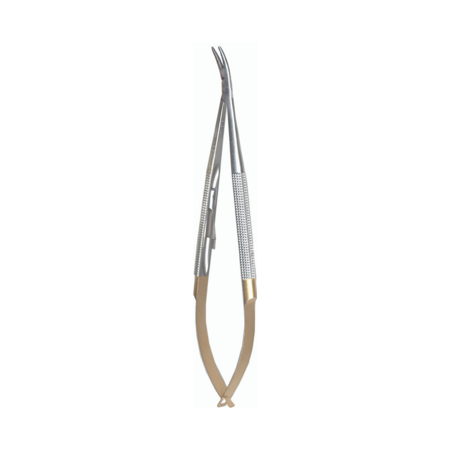 Castroviejo Needle Holder Curved 7" Round Handle, 187TCCLong