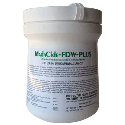 MadaCide FDW Plus Wipes Large 160/Cn