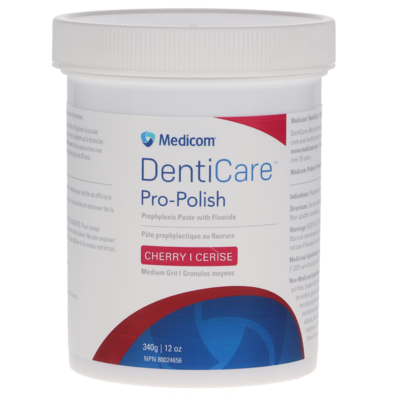 DentiCare Pro-Polish Prophylaxis Paste, 340 g Jar, Medium, Cherry, 10031-MCHUN