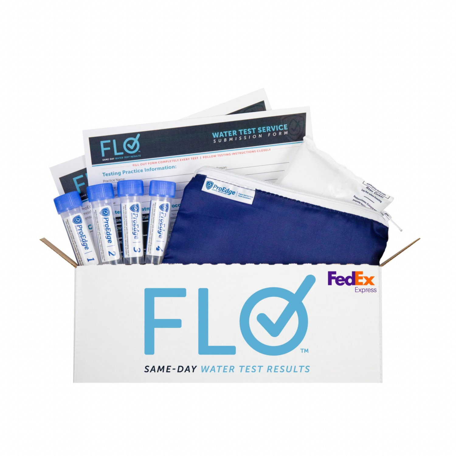 Flo Water Testing Service Kit w/Same Day Results 16-Vial