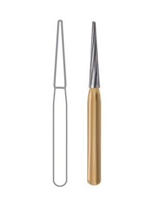 Midwest Trimming and Finishing Carbide Burs, FG, 12-Blade, Taper T-Series, 1.4 mm, # 7714T-3, 10/Pk