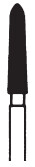 Meisinger Multi-Use Diamond Burs, FG, Long Modified Torpedo, # 879G, 2.1 mm, Coarse, Green, 5/Pk, 879G-021-FG