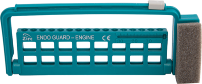 Steri-Endo Guard, 16-Hole, for Engine and Hand Files, 5 3/8" x 3/8" x 2 3/16", Teal, 1/Pk, 50Z452J