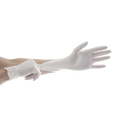 Alasta Nitrile Exam Gloves, Powder-Free, Large, White, 100/Box, AW100L