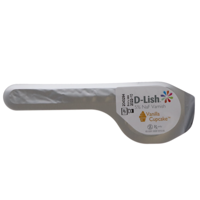 D-Lish 5% Sodium Fluoride Varnish, Vanilla Cupcake, 50/Box, 214450