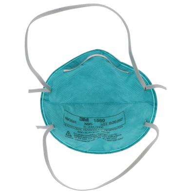 3M Particulate Respirator 1860, N95, 20/Box